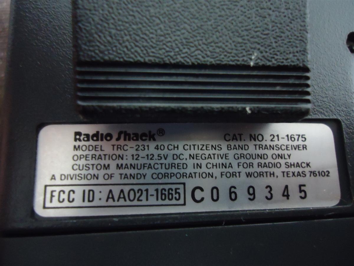 RadioShack TRC-231