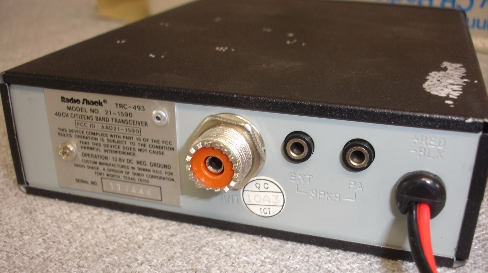 RadioShack TRC-493 {USA Catalog Number: 21-1590}