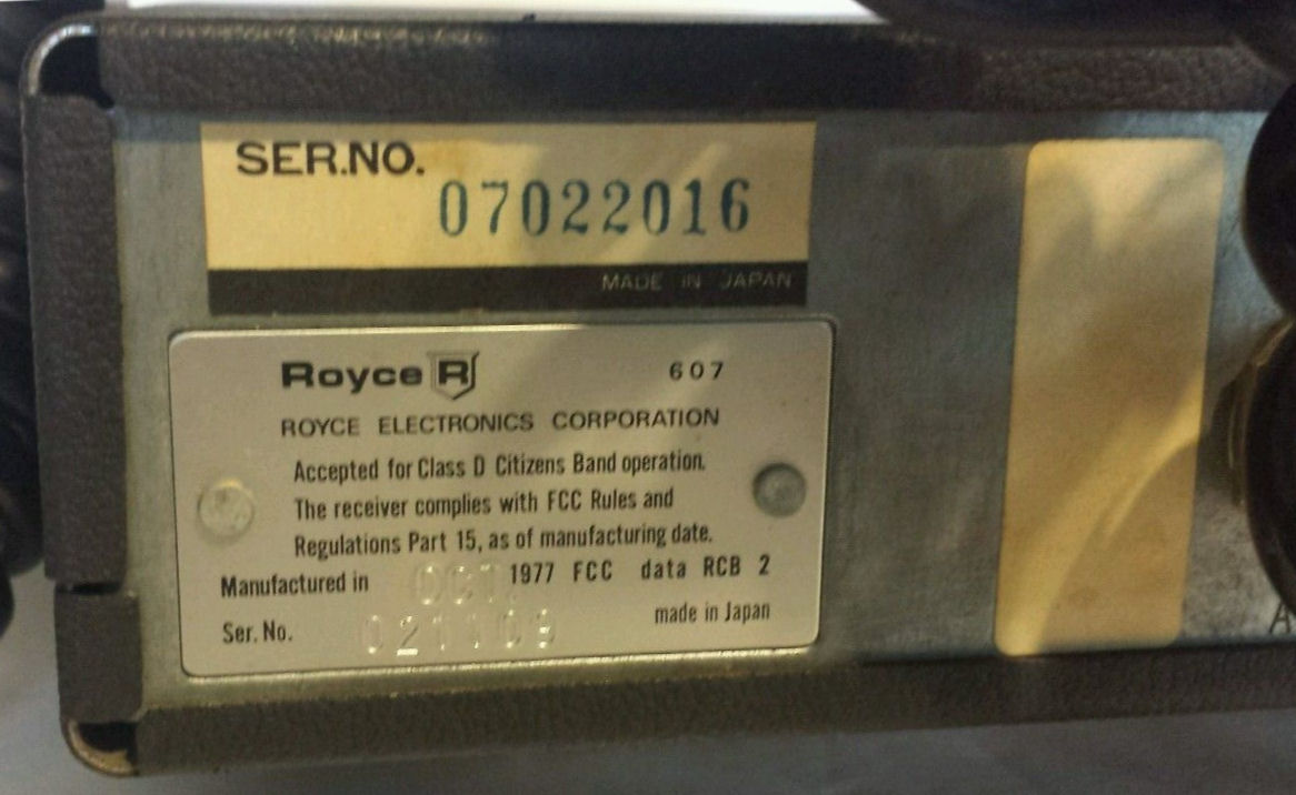 Royce 1-607